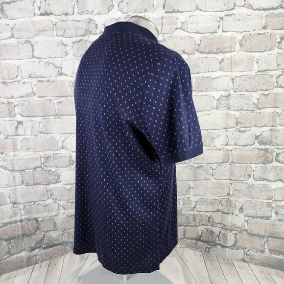 Banana Republic Performance Luxury Touch Polo Shirt Diamond Navy Blue Size Large - Picture 8 of 14